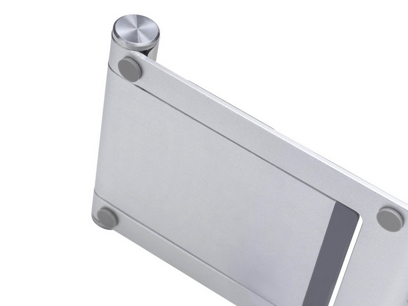 Deltaco Foldable phone/tablet stand in aluminum non-slip universal adjustable silver