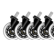 Deltaco 3" Universal Rubber Caster - Schwarz