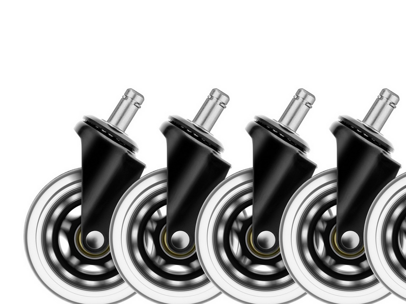 Deltaco 3" Universal Rubber Caster - Schwarz