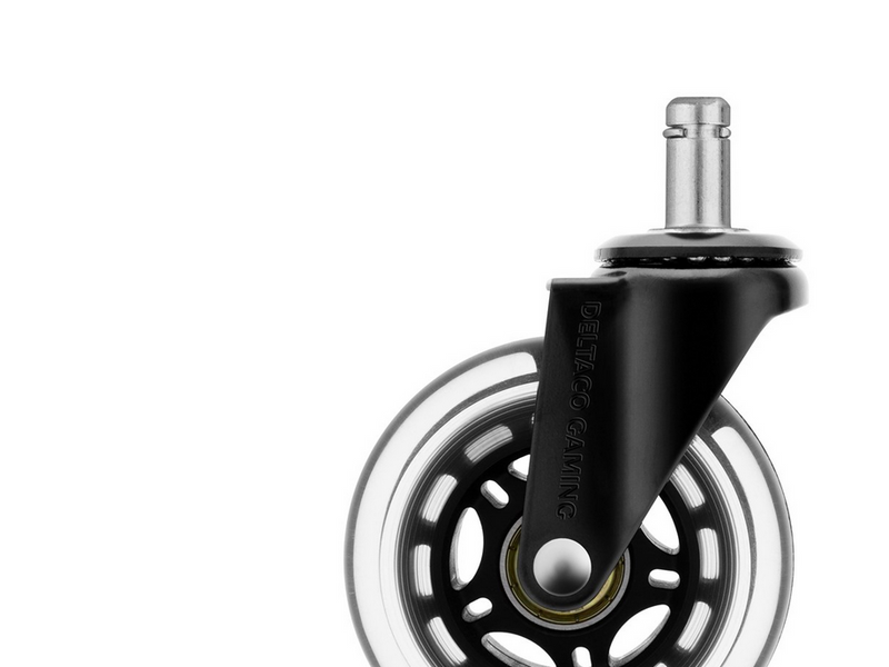 Deltaco 3" Universal Rubber Caster - Schwarz