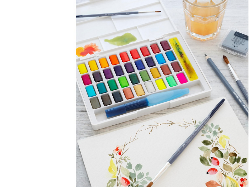 Faber-Castell Aquarellfarben in Näpfchen 36er Etui