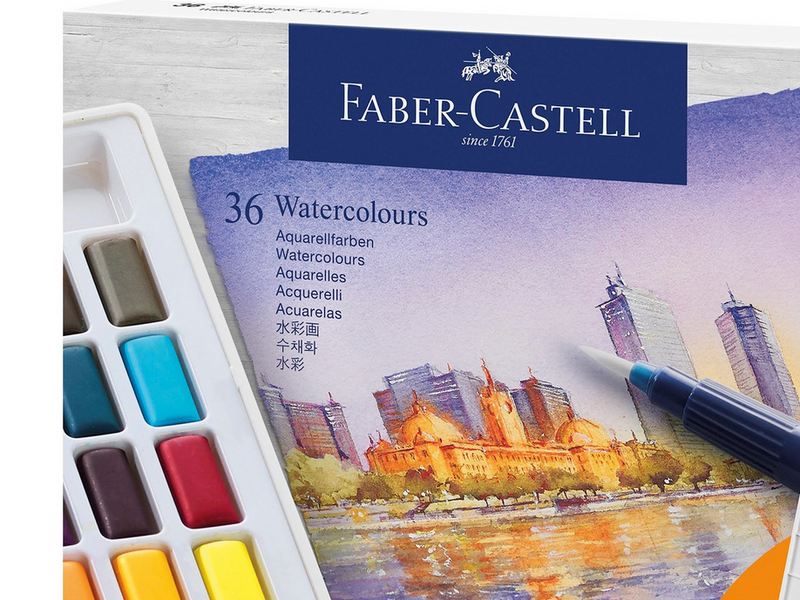 Faber-Castell Aquarellfarben in Näpfchen 36er Etui
