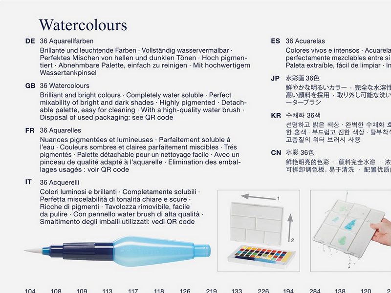 Faber-Castell Aquarellfarben in Näpfchen 36er Etui