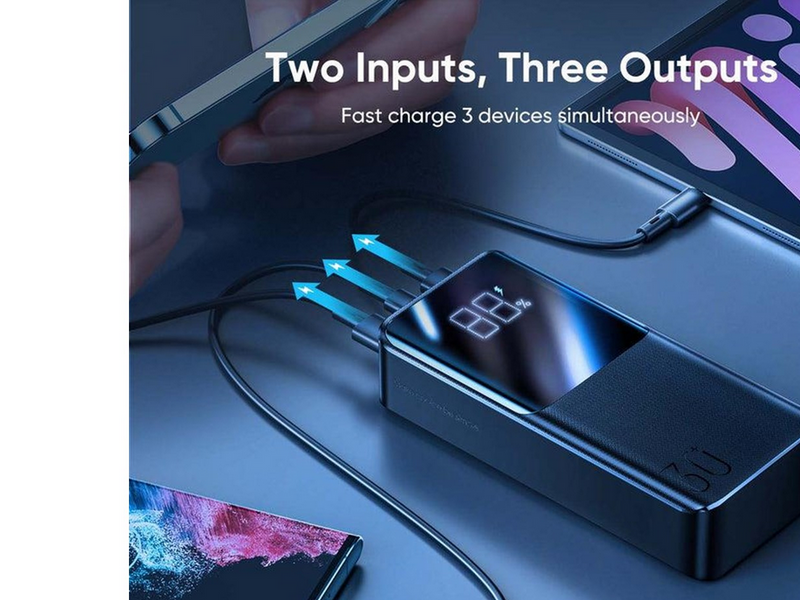 Joyroom Powerbank JR-QP193 30000mAh 22.5W (black) - 30000 mAh