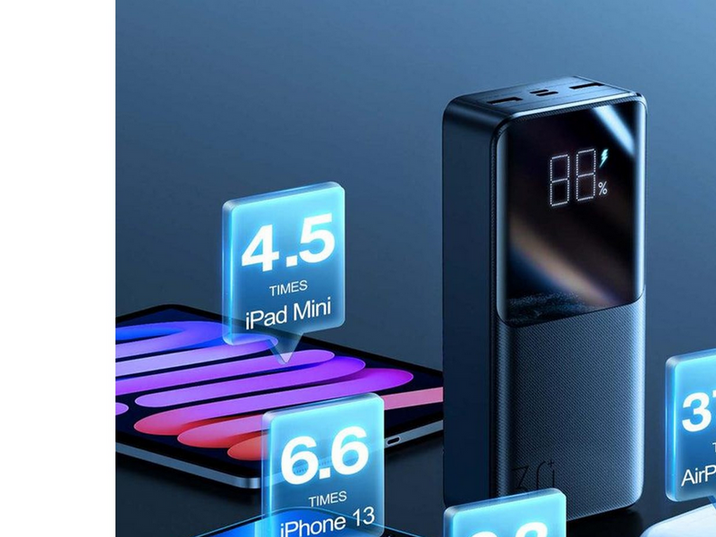 Joyroom Powerbank JR-QP193 30000mAh 22.5W (black) - 30000 mAh