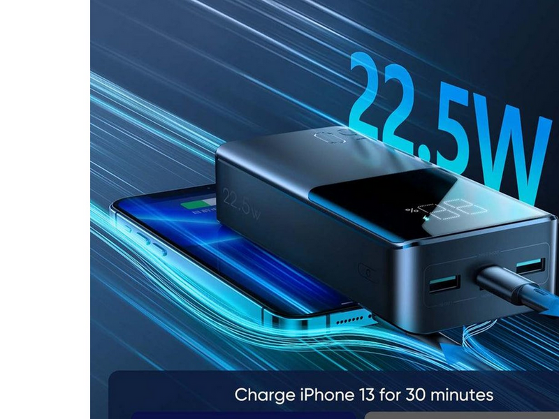 Joyroom Powerbank JR-QP193 30000mAh 22.5W (black) - 30000 mAh