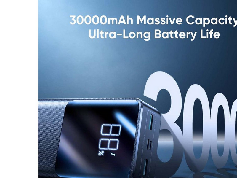 Joyroom Powerbank JR-QP193 30000mAh 22.5W (black) - 30000 mAh