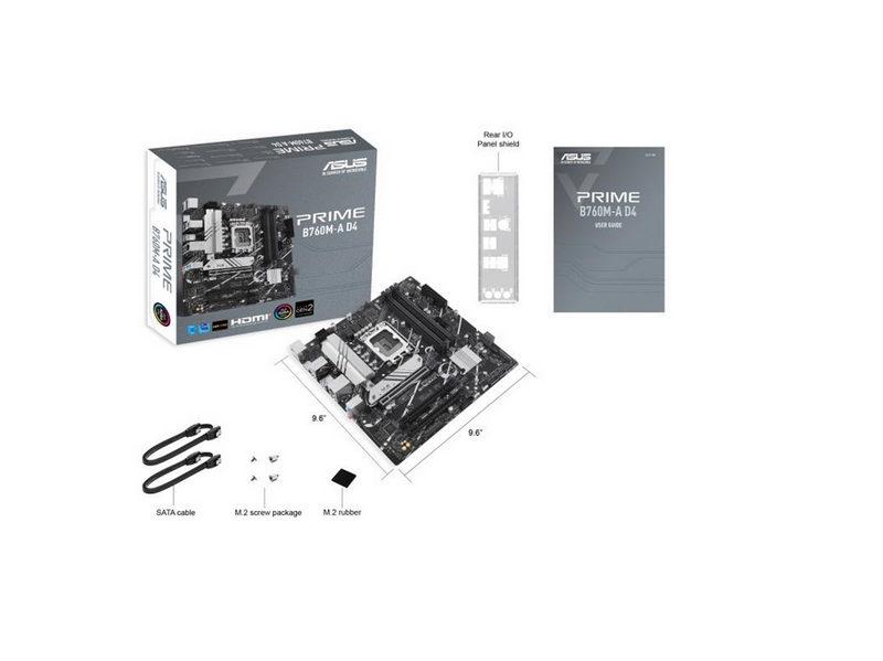 ASUS PRIME B760M-A D4-CSM Mainboard - Intel B760 - Intel LGA1700 - DDR4 RAM - Micro-ATX