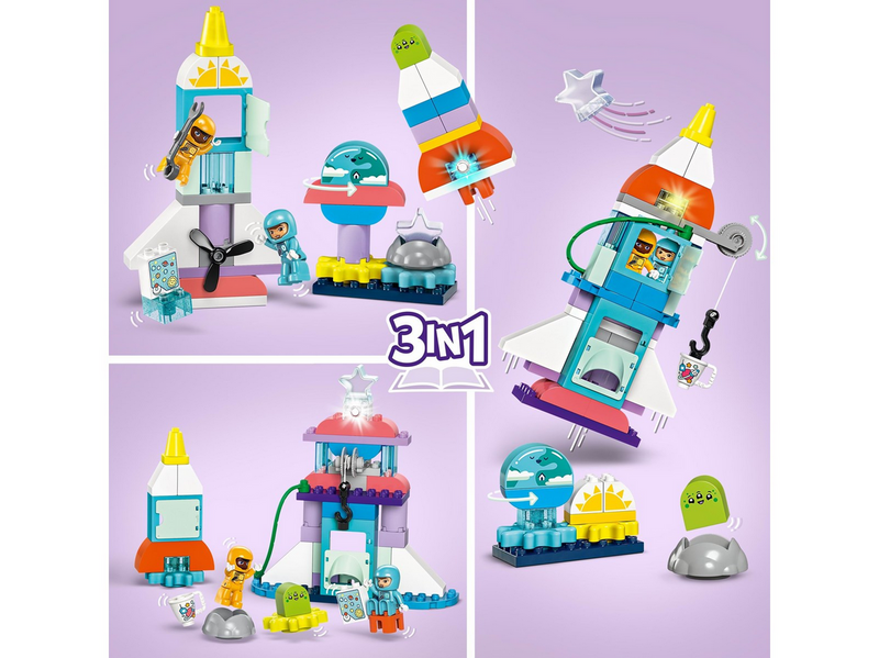 LEGO DUPLO 10422 3-in-1-Spaceshuttle für viele Abenteuer