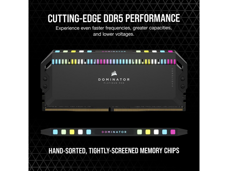 Corsair Dominator Platinum RGB DDR5-6200 - 32GB - CL36 - Dual Channel (2 pcs) - Intel XMP - Schwarz mit RGB
