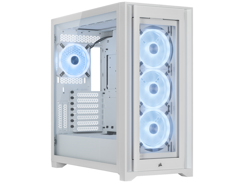 Corsair iCUE 5000X RGB QL Edition - White - Gehäuse - Miditower - Weiß