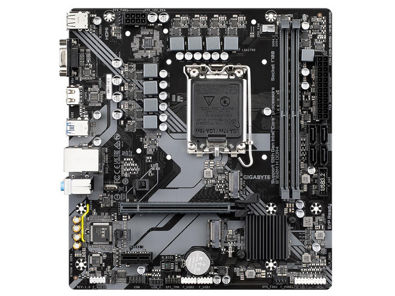 GIGABYTE B760M H DDR4 Mainboard - Intel B760 - Intel LGA1700 - DDR4 RAM - Micro-ATX