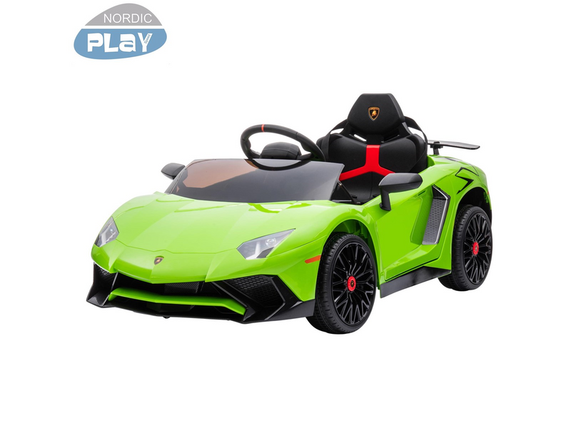 Nordic Play Electric car Lamborghini Aventador 12V lime green Speed