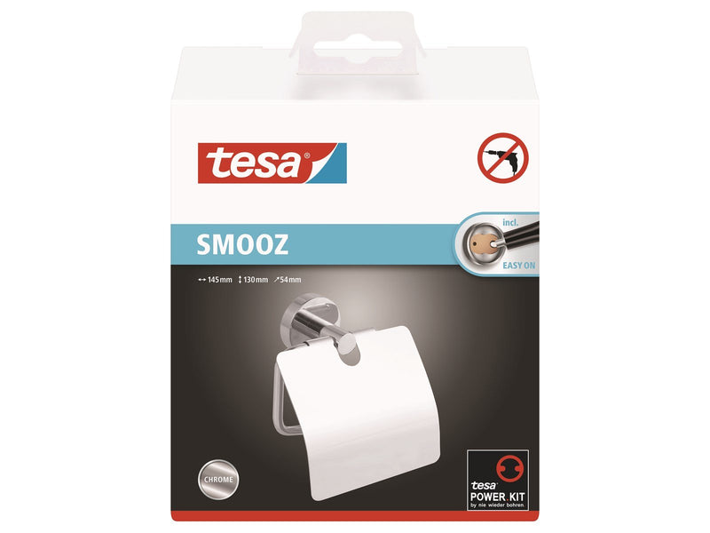 tesa Smooz toilet roll holder with lid self-adhesive
