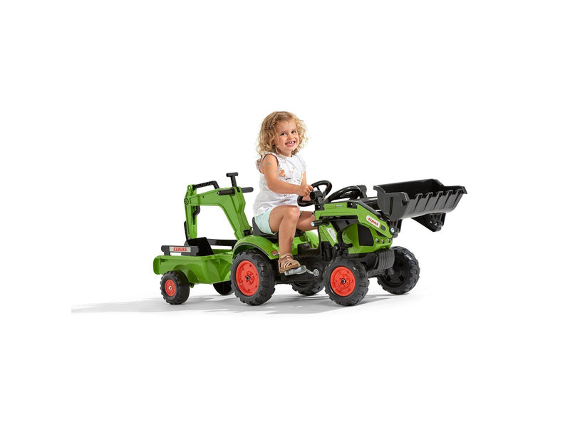 Falk  Backhoe with trailer Claas