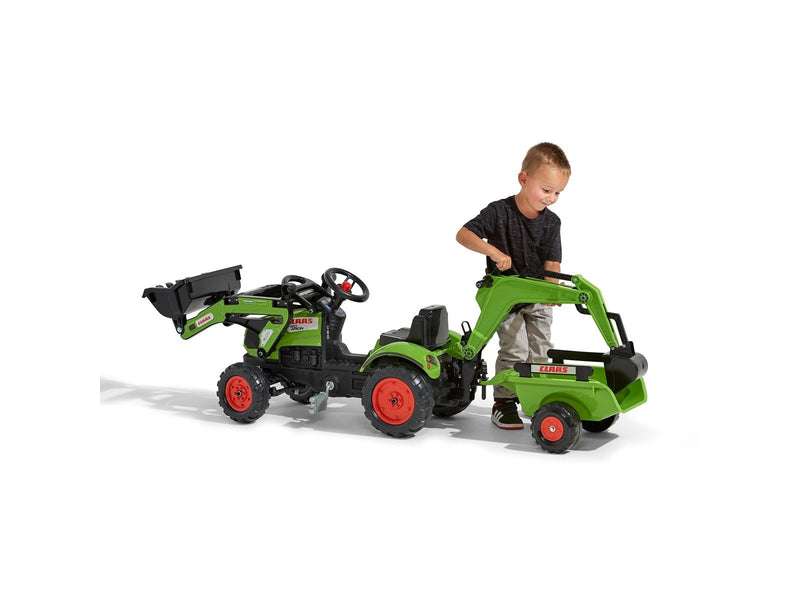 Falk  Backhoe with trailer Claas