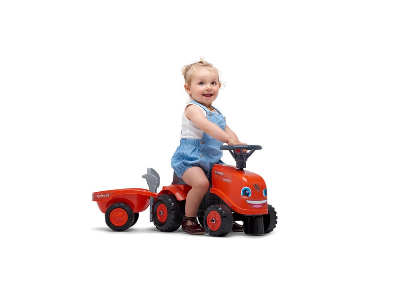 Falk Tractor with trailer rake and shovel Baby Kubota