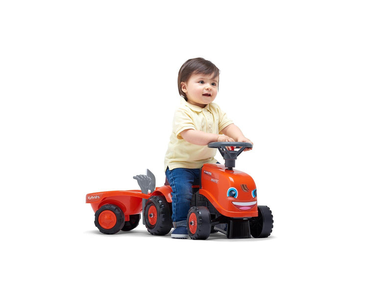 Falk Tractor with trailer rake and shovel Baby Kubota