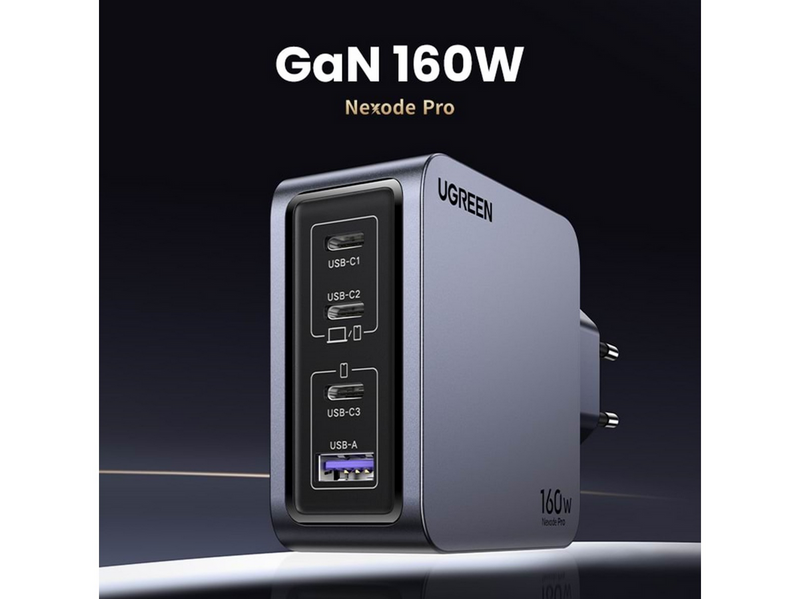 UGREEN Nexode Pro 160W 4-Port GaN Fast Charger with 240W USB-C Cable