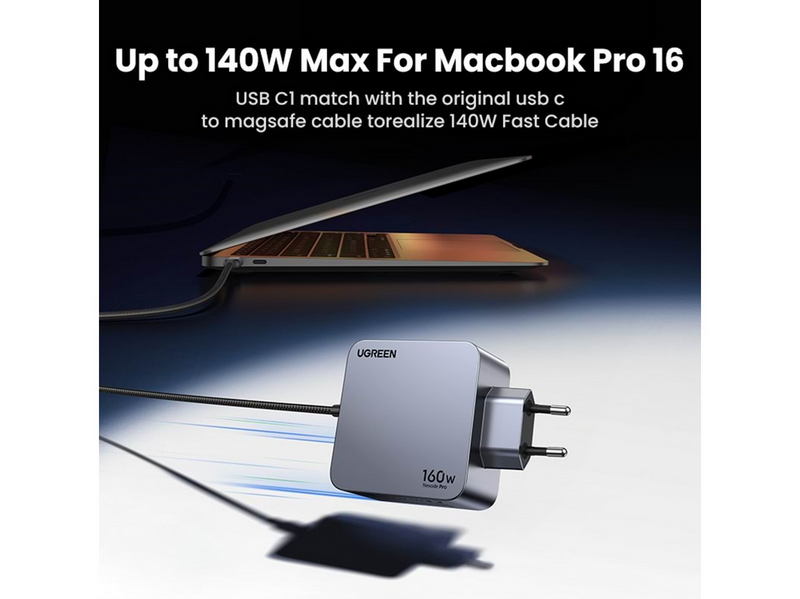 UGREEN Nexode Pro 160W 4-Port GaN Fast Charger with 240W USB-C Cable