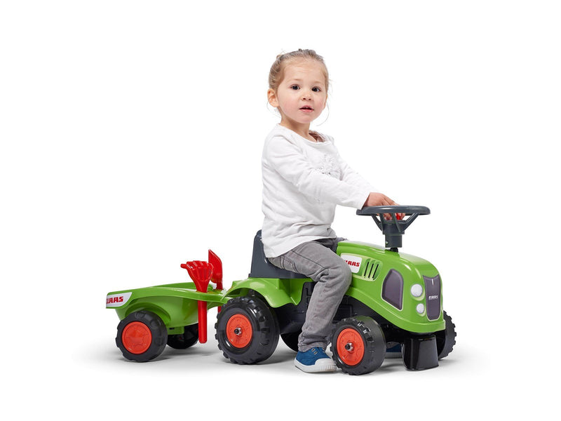 Falk Tractor with trailer rake and shovel Baby Claas
