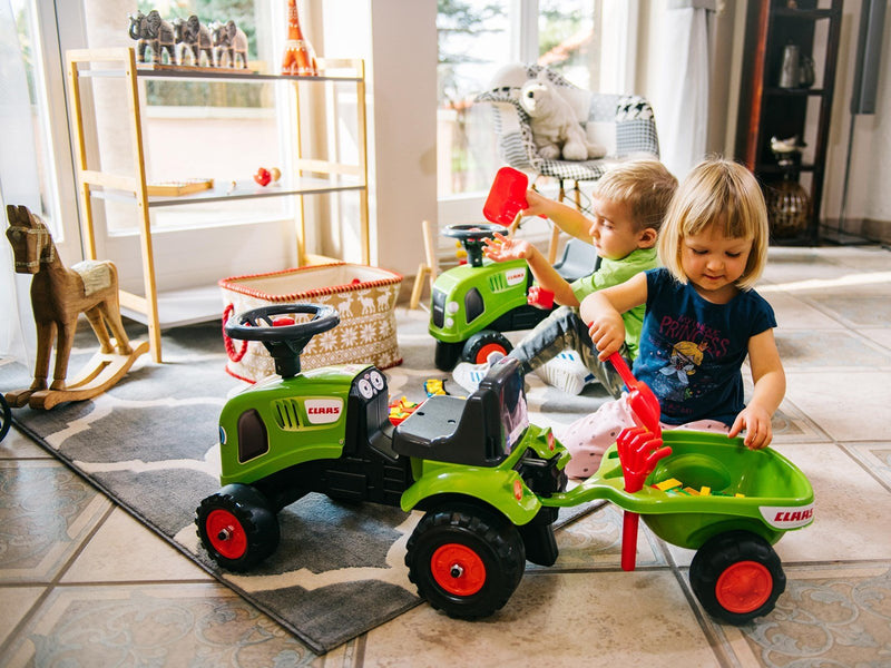 Falk Tractor with trailer rake and shovel Baby Claas