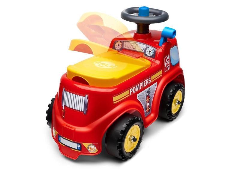 Falk Fireman ride-on with storage steering wheel and horn