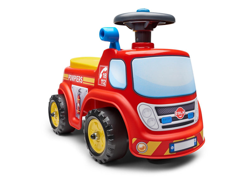 Falk Fireman ride-on with storage steering wheel and horn