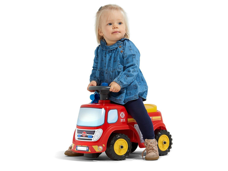 Falk Fireman ride-on with storage steering wheel and horn