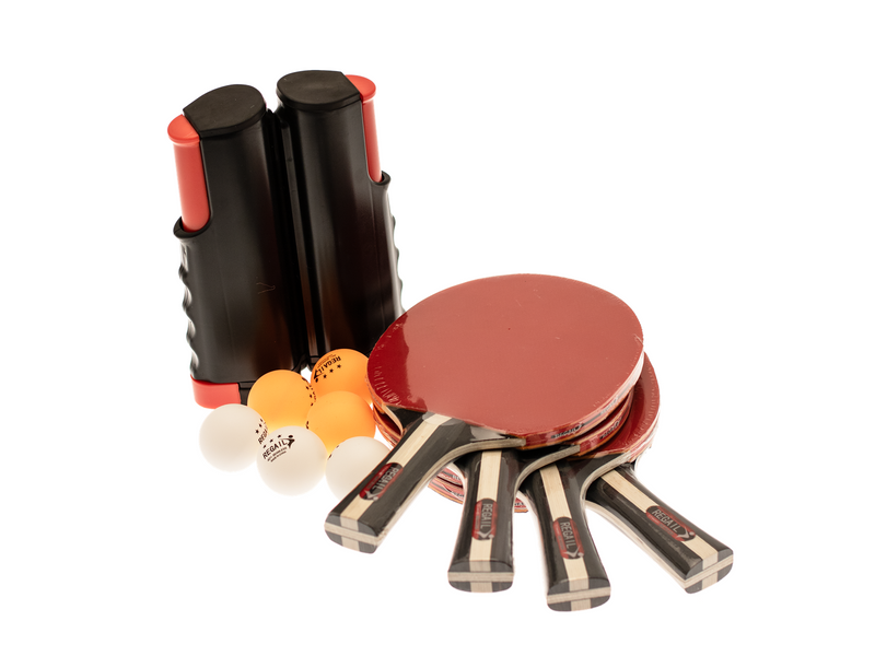 Nordic Games Table tennis set with adjustable net 4 rackets and 6 balls