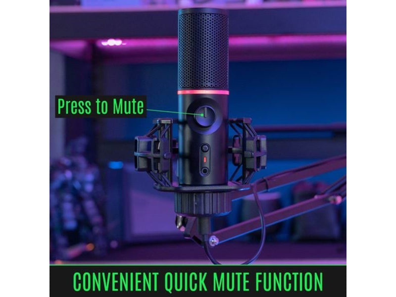 Streamplify RGB Microphone - w/ mic-arm - Black