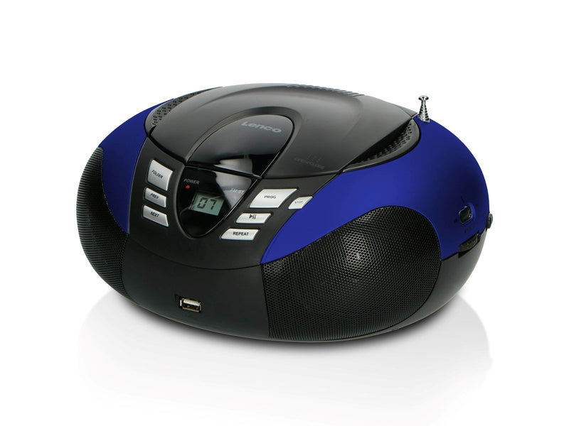 Lenco SCD-37 USB - Portable FM Radio CD and USB player - Blue