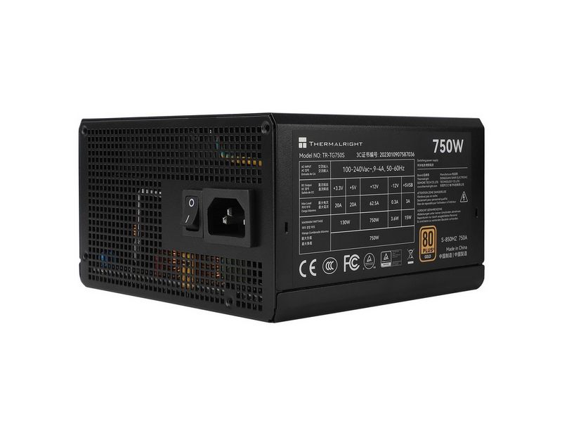 Thermalright TG S (Non-Modular) schwarz - Netzteile - 750 Watt - 120 mm - ATX 3.0 - 80 Plus Gold zertifiziert