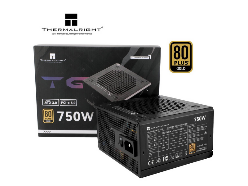Thermalright TG S (Non-Modular) schwarz - Netzteile - 750 Watt - 120 mm - ATX 3.0 - 80 Plus Gold zertifiziert