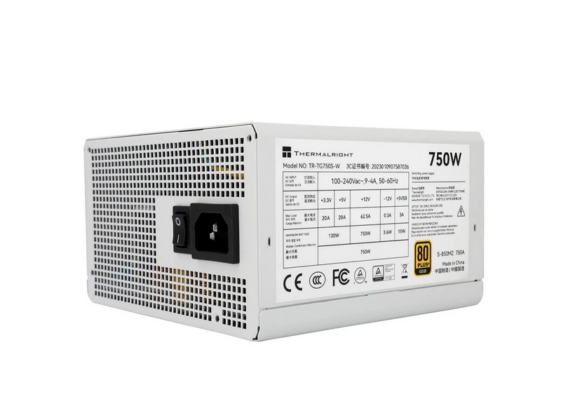 Thermalright TG S (Non-Modular) Weiß - Netzteile - 750 Watt - 120 mm - ATX 3.0 - 80 Plus Gold zertifiziert