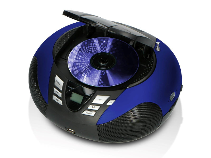 Lenco SCD-37 USB - Portable FM Radio CD and USB player - Blue