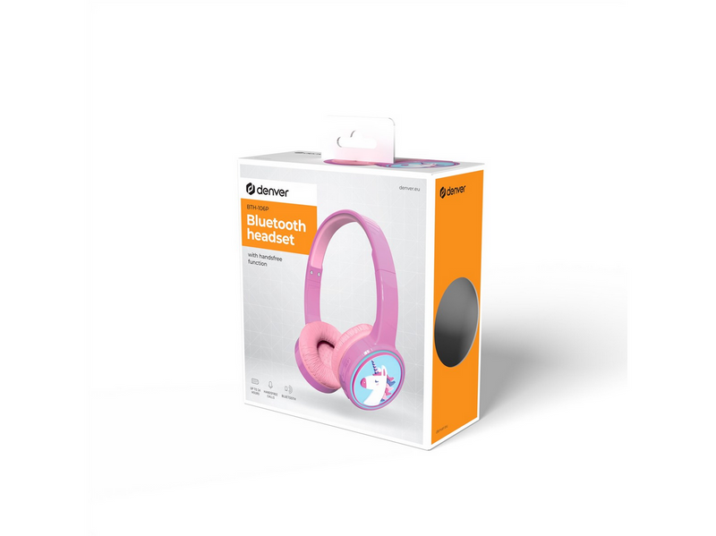 DENVER Kabelloser Kinderkopfhörer - 85dB Max - Rosa
