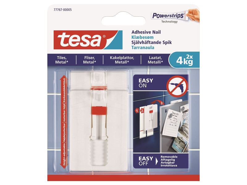 tesa Adhesive Nail Adjustable 4kg Tiles