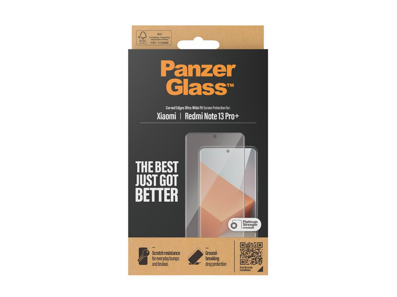 PanzerGlass Screen Protector Xiaomi Redmi Note 13 Pro+ | Ultra-Wide Fit
