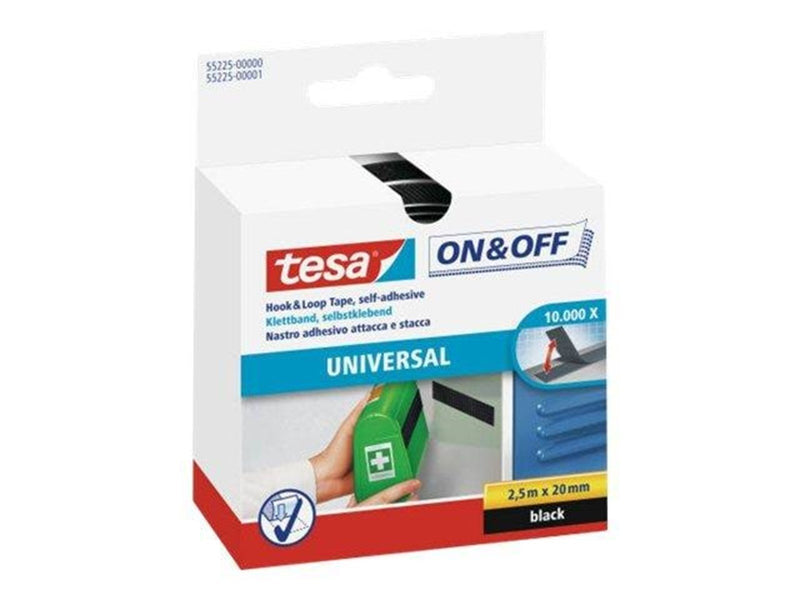 tesa On & Off Universal 20mm x 250cm Black
