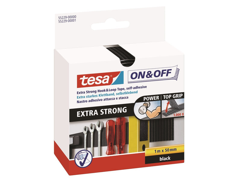 tesa On & Off Extra Strong 50mm x 100cm Black