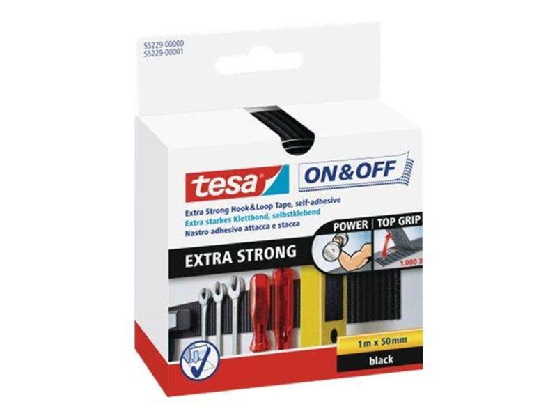 tesa On & Off Extra Strong 50mm x 100cm Black
