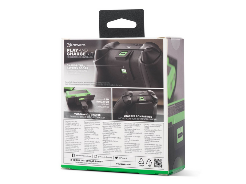 PowerA Play & Charge Kit – 2 wiederaufladbare Batterien für Xbox Series X|S & One