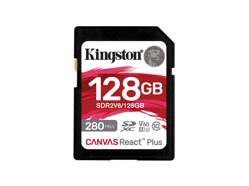 Kingston Canvas React Plus V60 SD - 280MB/s - 128GB