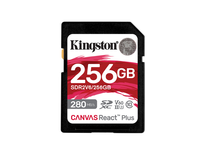 Kingston Canvas React Plus V60 SD - 280MB/s - 256GB