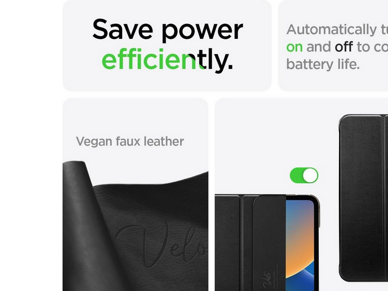 Spigen Smart Fold - black - iPad 10.9" 2022/11" 2025