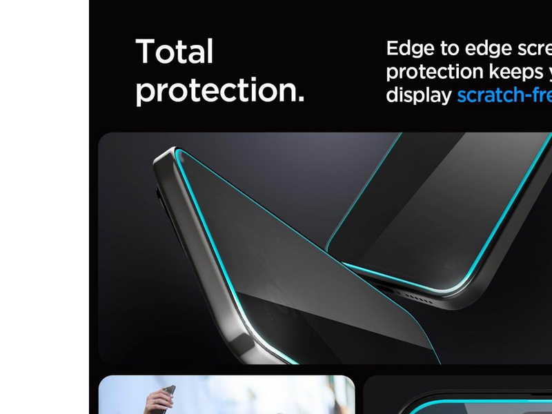 Spigen Glass tR EZ Fit (Privacy) 2 Pack - transparency - iPhone 15 Pro