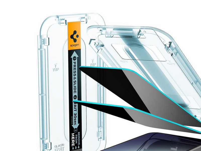 Spigen Glass tR EZ Fit (Privacy) 2 Pack - transparency - iPhone 15 Pro