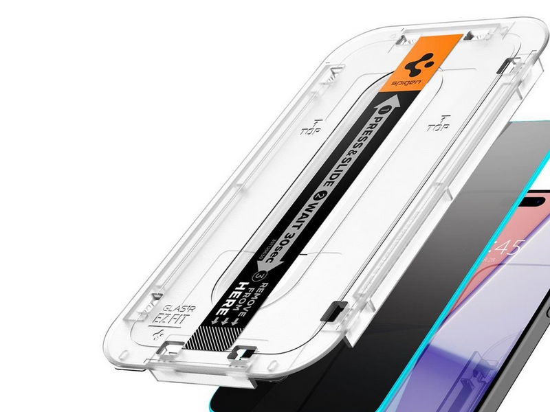 Spigen Glass tR EZ Fit (Privacy) 2 Pack - transparency - iPhone 15 Pro
