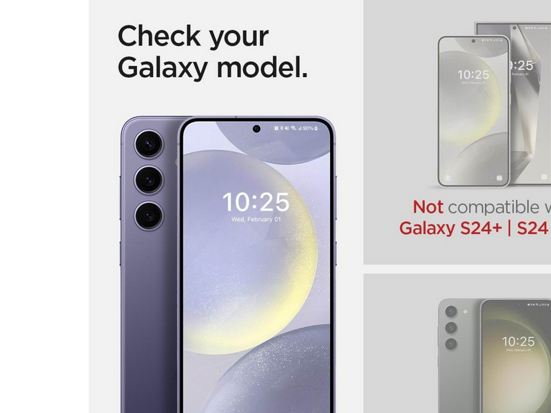 Spigen Glass tR EZ Fit HD Transparency 2 Pack - Samsung Galaxy S25/S24